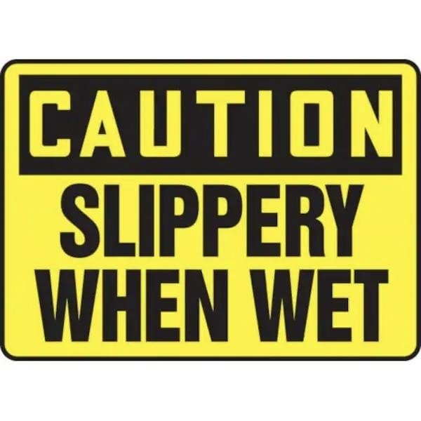 Accuform OSHA CAUTION Safety Sign SLIPPERY MSTF624VA MSTF624VA - main